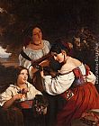 Franz Xavier Winterhalter Canvas Paintings - Roman Genre Scene